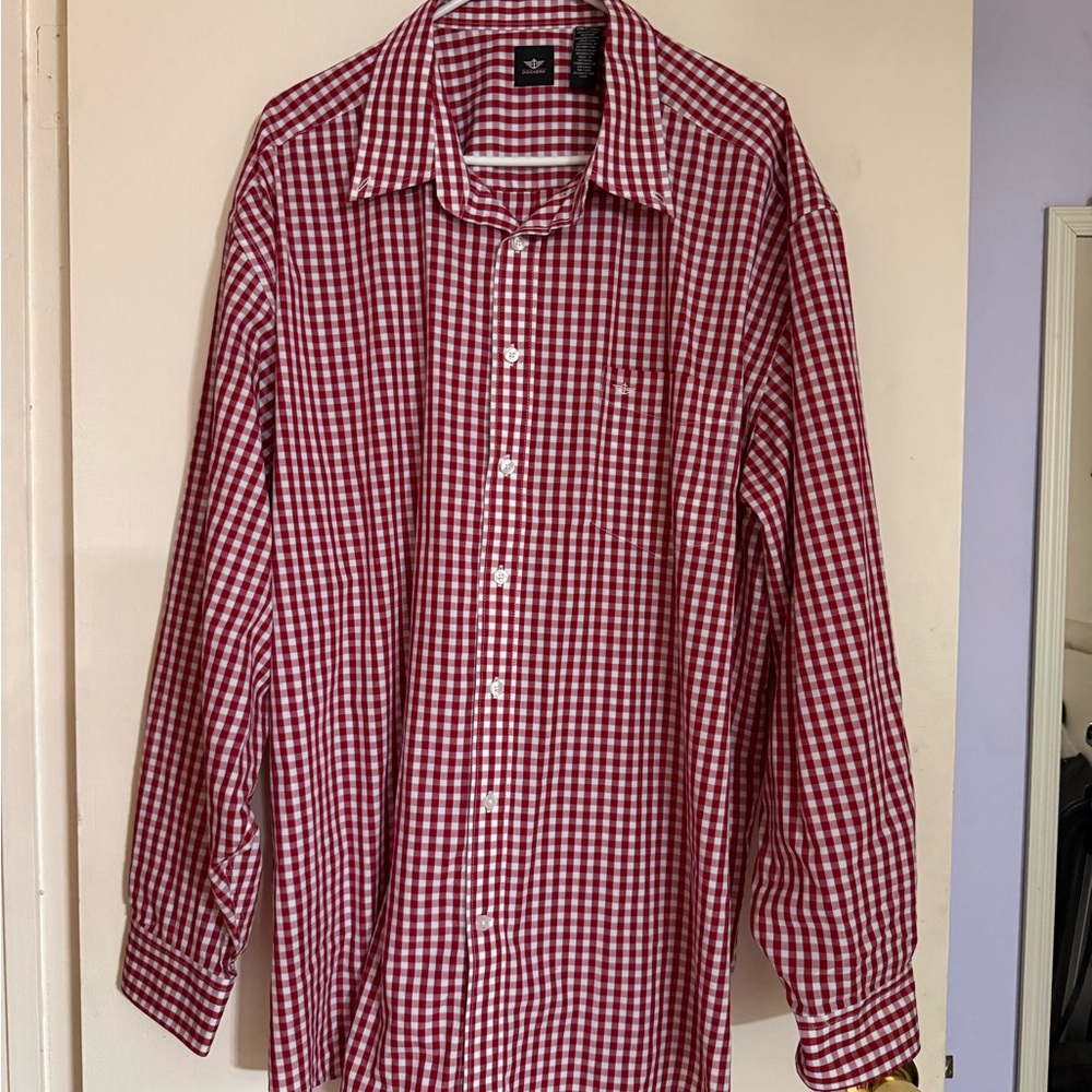 DOCKERS Red Checkered Men's Shirt